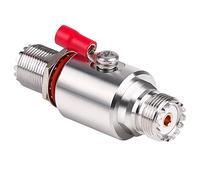 RFiotasy UHF Lightning Arrestor PL-259 Lightning Surge Protector PL259 Socket (UHF Female) to SO239 Socket (UHF Female) Bulkhead for CB Radio, HAM Radio Gear, 2-Way Base Stations RFiotasy
