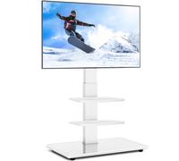 RFIVER Freestanding Floor TV Stand for 32-70 inch TVs up to 50kg, White
