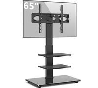 TV cabinet, free-standing rotating floor standing, 3 shelves, height-adjustable