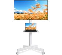 RFIVER Mobile TV Stand on wheels White for 23-65 Inchs TV, max 40kgs