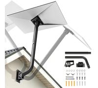 RFIVER Starlink Wall Mount Compatible with Starlink Standard Gen 3/4/4X/V3 | Starlink Pole Mounting Kit with Starlink Gen 3 Pipe Adapter, 360° Adjustable, Easy Assembly Starlink Bracket Roof/Eave Mount