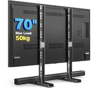 RFIVER Universal TV Stand Base TV Legs fit Most 20-70 LCD LED Flat Screen Inch TVs, Table Top Pedestal TV Legs with Height Adjustment Holds 50KG Max VESA 800x600mm