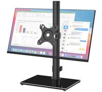 Rfiver Vesa Monitor Stand Free Standing Desk Stand for 17-35 inch Single PC Table Top with Swivel Height Adjustment, Max VESA 100x100mm Max Weight 12kgs