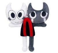 RFJYGWQM Cartoon Plush Soft Toy,Horror Game Two-Headed Soft Toy,Anime Black and White Face Plush,Stuffed Animals Plushs Toys for Game Fans Children Pillow Home Stuffed Doll for Kids and Adults 30cm