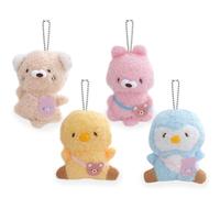 RFJYGWQM Cute Plush Keychain, Plush Animal Keyring, 4Pcs Cartoon Plush Keychain Plush Bunny Keychain Chick Keychain Decoration Animal Keychains Backpack Wallet Pendant Keyrings Kids Gift(10-11 Cm)