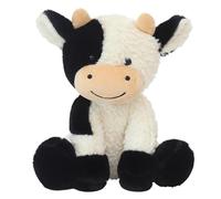 RFJYGWQM Dairy Cow Plush Doll, Soft Fluffy Hugging Cushion, Stuffed Animal Toy, Sleeping Companion, Home Decoration Gift for Kids Adults, 22cm