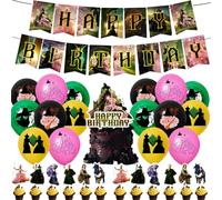 RFJYGWQM Magic Witch Birthday Decorations 30pcs Party Supply Set - Witch Theme, Multicolored, Includes Banner, Cake Topper, Cupcake Toppers, Balloons