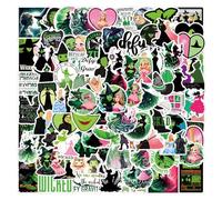 RFJYGWQM Magic Witch Stickers, Witch, Magic Themed, PVC Material, Fantastical Style, Green, 110 PCS