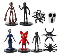 RFJYGWQM R-oblox Cake Topper, 9 PCS R-oblox Figures Set Horror Game Action Figures Model Doll Kids Birthday Cake Decoration Horror Game Cake Topper R-oblox Party Decoration