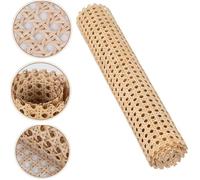 rflaueo 1 Roll 13.8inch x 3.3ft Caning Material Rattan Webbing Natural Rattan Cane Webbing Roll for Furniture, Chair, Cabinet, Ceiling, Basket, for Caning Material DIY Supplies(U149-1)
