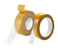 rflaueo 1in and 2in Heavy Duty Double Sided Fabric Tape Hem Tape for Curtains Stitch Witchery Hem Pants Clothes Dresses Fabric Without Sewing Ironing for trousers, Clothes, Dresses, Rug, Car(U338-2)