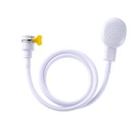 rflaueo 1pc White Bath Sink Single Tap Handheld Shower Attachment 1.3 M Rubber Hose for Taps Hand Held Portable Pet Dog Universal Pet and Hair Washing Shower Attachment for Bathroom(U239-1)