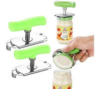 rflaueo 2pc New Can Opener, Upgraded Adjustable Handle Bottle Opener, Adjustable Bottle Opener with Base, Suitable for the Elderly, Children and People with Muscle Weakness(L05-2)