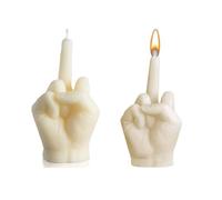 rflaueo 2pcs Middle Finger Candle Hand Gesture Candle Middle Finger Danish Pastel Scented Room Decor for Room Decoration, Desk Statues, Festival Housewarming Gift(U131-2)