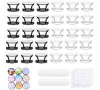 rflaueo 30pcs Collapsible Phone Holders Self-Adhesive Finger Stand Holder with 30 Sublimation Aluminum Sheets for Smartphone and Tablets(U189-30)