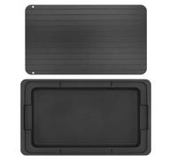 rflaueo Defrosting Tray Easy Thaw Board Defrosts Frozen Foods Thaw Board Plate Faster Aluminum Defrosting Mat Pad for Fish, Meat, Poultry(U162-1)