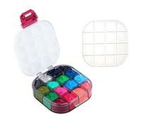 rflaueo Paint Saver Storage Palette Box, 16 Well Paint Palette Box, Portable 6ml, Case with Silicone Seal and Buckle Lock, Leak Proof Paint Container for Artists, Students, Travel Painting(L81-1)