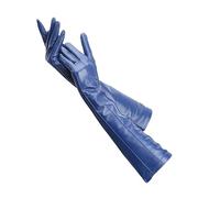 Rfmfkkg Women's Long Leather Gloves Winter Long Gloves Touchscreen Opera Evening Dress Driving Gloves Sea blue 8.5