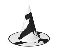 RFRZYGYBC Karate Men Print Halloween Cone Witch Hat Cosplay For Women Wizards Hat Masquerade Halloween Party Accessories 2 Pcs