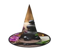 RFRZYGYBC Zen Stone Print Halloween Cone Witch Hat Cosplay For Women Wizards Hat Masquerade Halloween Party Accessories 2 Pcs