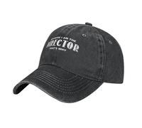 RFSHOP Because I鈥檓 The Director Baseball Cap,Washed Cotton Trucker Hats Vintage Dad Hat Adjustable for Men Women Black