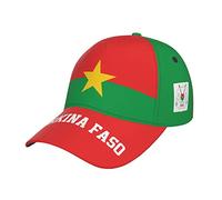 RFSHOP Burkina Faso Flag Baseball Cap Full Print Adult Men Hat Patriotism Supporter Soccer Caps Black