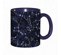 RFSHOP Coffee Mug Eternal Treasure Glow in The Dark Constellation Stars Midnight Print 11Oz Ceramic Tea Cup with Handle for Home Office Christmas Birthday
