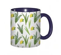 RFSHOP Coffee Mug Happy Sukkot Holiday Cottage Endless Etrog Lulav Arava Print 11Oz Ceramic Tea Cup with Handle for Home Office Christmas Birthday