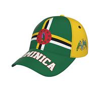 RFSHOP Dominica Flag Dominican Baseball Cap Full Print Adult Men Hat Patriotism Supporter Soccer Caps Black