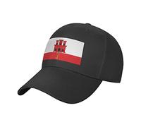 RFSHOP Flag of Gibraltar Png Baseball Cap Adjustable Sports Hat Unisex Black Patriotic Dad Trucker Hat