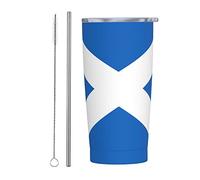 RFSHOP Flag of Scotland 590ml Travel Mug Thermal Stainless Steel with Lid Leakproof Coffee Cup for Hot & Cold Drinks