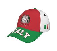 RFSHOP Italy Flag Italian Baseball Cap Full Print Adult Men Hat Patriotism Supporter Soccer Caps Black