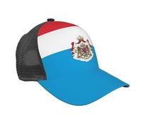 RFSHOP Luxembourg Emblem Flag Baseball Cap Print Unisex Adjustable Hat Patriotic Sport Caps Black for Men Women