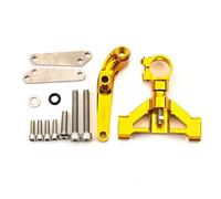 RFSHOP Motorcycle Damper For Kawasaki For Ninja ZX14R ZZR1400 For ZZR 1400 ZX-14R 2006-2020 CNC Steering Damper Stabilizer Bracket Mounting Kit Motorcycle Stabilizer (Color : Gold Bracket)
