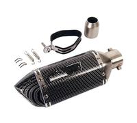 RFSHOP Motorcycle Muffler Motorcycle Exhaust Pipe 38-51mm Universal Muffler Tail Escape Silencer Removable DB Killer Aluminum End Can Dual Motorcycle Slip On Exhaust (Color : D1)