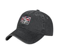 RFSHOP Motorcycle Speedway Baseball Cap,Washed Cotton Trucker Hats Vintage Dad Hat Adjustable for Men Women Black