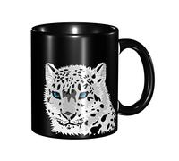 RFSHOP Mug Cup,Snow Leopard Mugs,Ceramic Tea Cup Coffee and Hot Chocolate Cups for Home Office 11 Oz