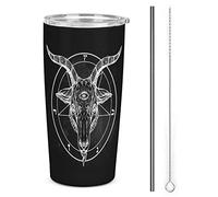 RFSHOP Pentagram with Demon Baphomet Satanic Goat Travel Mug Thermal Stainless Steel with Lid Leakproof Coffee Cup for Outdoor Activities, Office Use 590ml