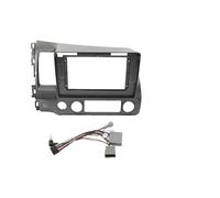 RFSHOP Radio Fascias Frame 10.1 Inch 2 Din For CIVIC 2006-2011 Left Stereo Car DVD Frame Audio Dash Trim Kits Facia Panel Radio Player Screen(LHD Frame-cord-T)