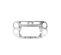 RFSHOP Radio Fascias Frame For VW For Tiguan 2010+ Dashboard Kit Car Accessory Double Din 9 Inch Audio Plastic Fascia Gps Mp4 Radio Panel Frame(Frame-27mm-silver-B)