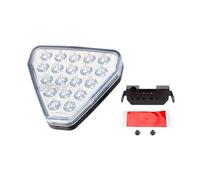 RFSHOP Rear Lights 12V Triangle Style Light Car Pilot Stop Safety Lights Sporty Rear Third Brake Light Auto Tail Warning Brake Signal Lamp(Silver Shell)