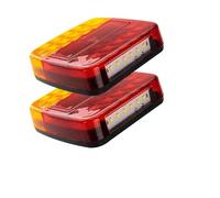 RFSHOP Rear Lights 2 X Universal Rear Tail Lights Brake Stop Indicator Lamp License Number Plate Waterproof Reflector 12V For Trailer Van Truck