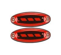 RFSHOP Rear Lights With Sequential 2pcs 12V 24V Oval Truck LED Side Marker Lights Warning Tail Light Turn Signals Lamp For Mantruck Auto Car Trailer Camion Lorry