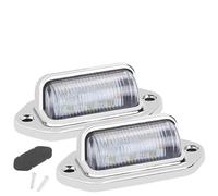 RFSHOP Rear Lights With Sequential 6 LED License Plate Lamp Safety Side Marker Light 12V 24V Turn Signal Tag Lamp For Car Truck Trailer Tractor Lorry RV