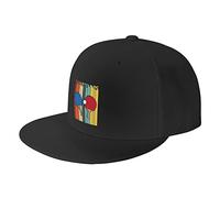 RFSHOP Table Tennis Retro Trucker Hat,Flat Bill Caps Baseball Cap Dad Hat for Men Women Black