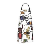 RFSHOP Waterproof Apron, Bright Colorful Insects Aprons With Pockets, Chef Aprons Kitchen Aprons For Women Men