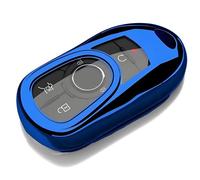 RFSRZ Soft TPU Key Shell Case Full Cover Protector Fits for Buick Encore Enclave Envision 4 5 6 Buttons Car Keychain Bling (Blue Clear)