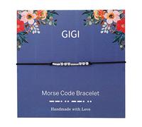 RFTWXHPN Christmas Birthday Gifts Bracelets for Gigi Morse Code Bracelet for Grandma Gigi Mothers Day Gift for Grandmother Nana Morse Code Bracelets for Granny Mimi Grandma Gifts