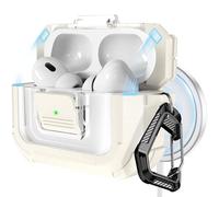 RFUNGUANGO Compatible AirPods Pro 2nd/1st Generation Protective Case with Cleaning Kit, Magsafe Compatible, Magnetic Auto-Lock for iPod Pro Charging Case (USB-C/Lightning Cable)-Desert Gray