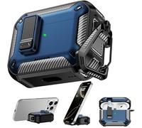 RFUNGUANGO Compatible AirPods Pro 2nd Generation / 1st Generation Protective Case with Phone Holder and Compatible Back Magnetic Suction Function, Suitable for AirPods Pro 2 Case, Blue